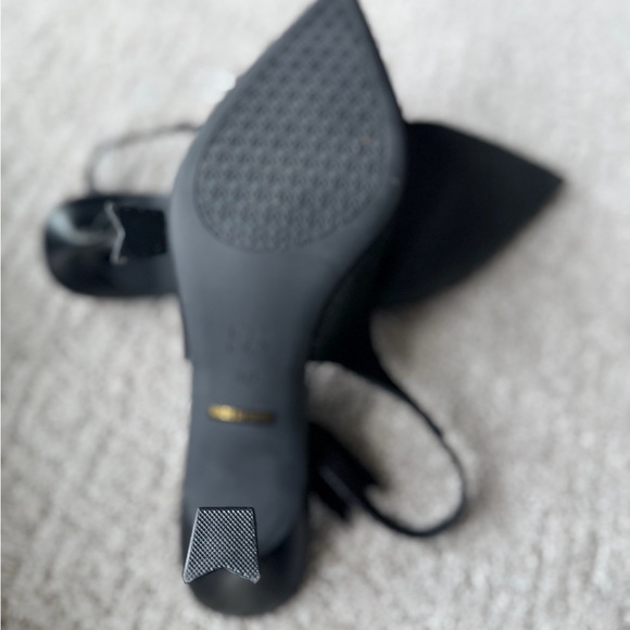 New Cosy Island EverLush Black Bowknot Pointed Toe Heeled Slingback Size 10 - Picture 11 of 12